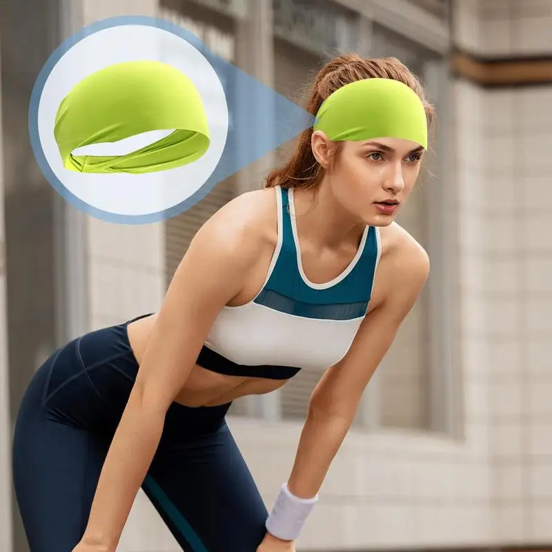 Elastická sportovní hairbands fotbal hairbands sportovní elastická čelenka elastická široký cvičení joga sportovní čelenky pro joga běžecký