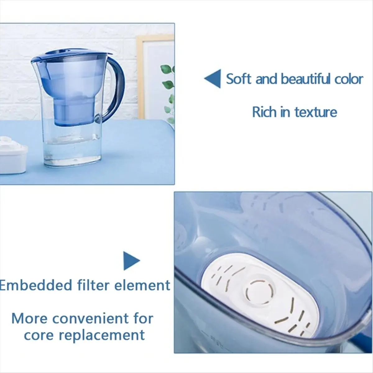 Water Purifier Pitcher Large-Capacity Water Filter Pitcher Home and Outdoor Water Purifier Water Filter Pitcher