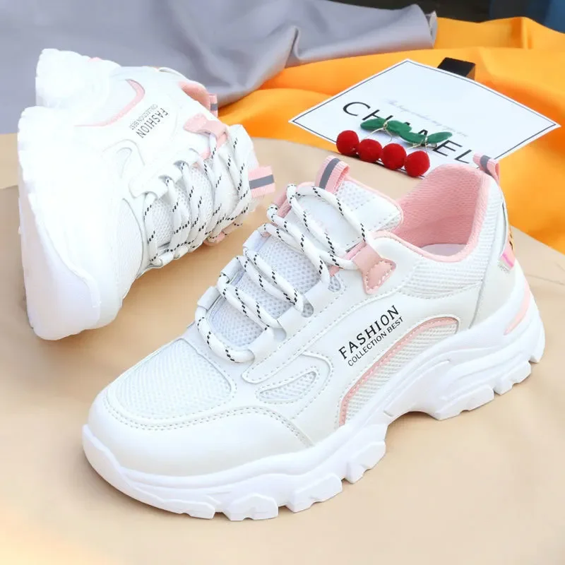 2023 New Fashion Women\'s Platform Sneakers Women Shoes Casual Chunky Sport Shoe White Vulcanized Tennis Female Comfortable