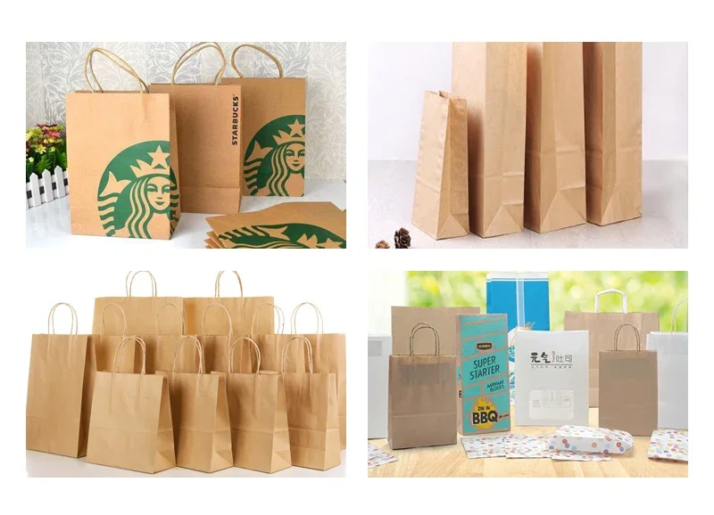 Small Brown Paper Bag Making Machine Greaseproof Satchel Bag machine