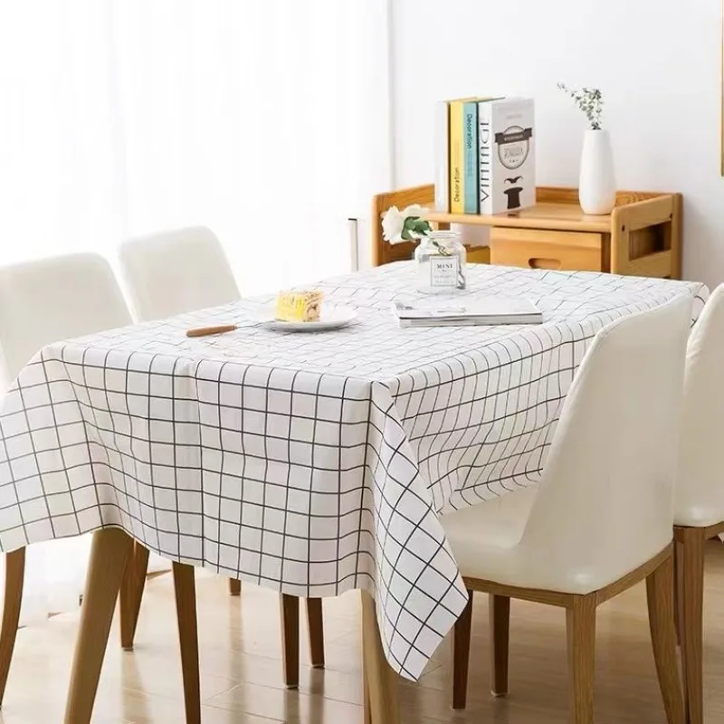 

Disposable Tablecloth Black and White Check Printed Tablecloth Restaurant Home Round Table Rectangular Waterproof and Oil Proof