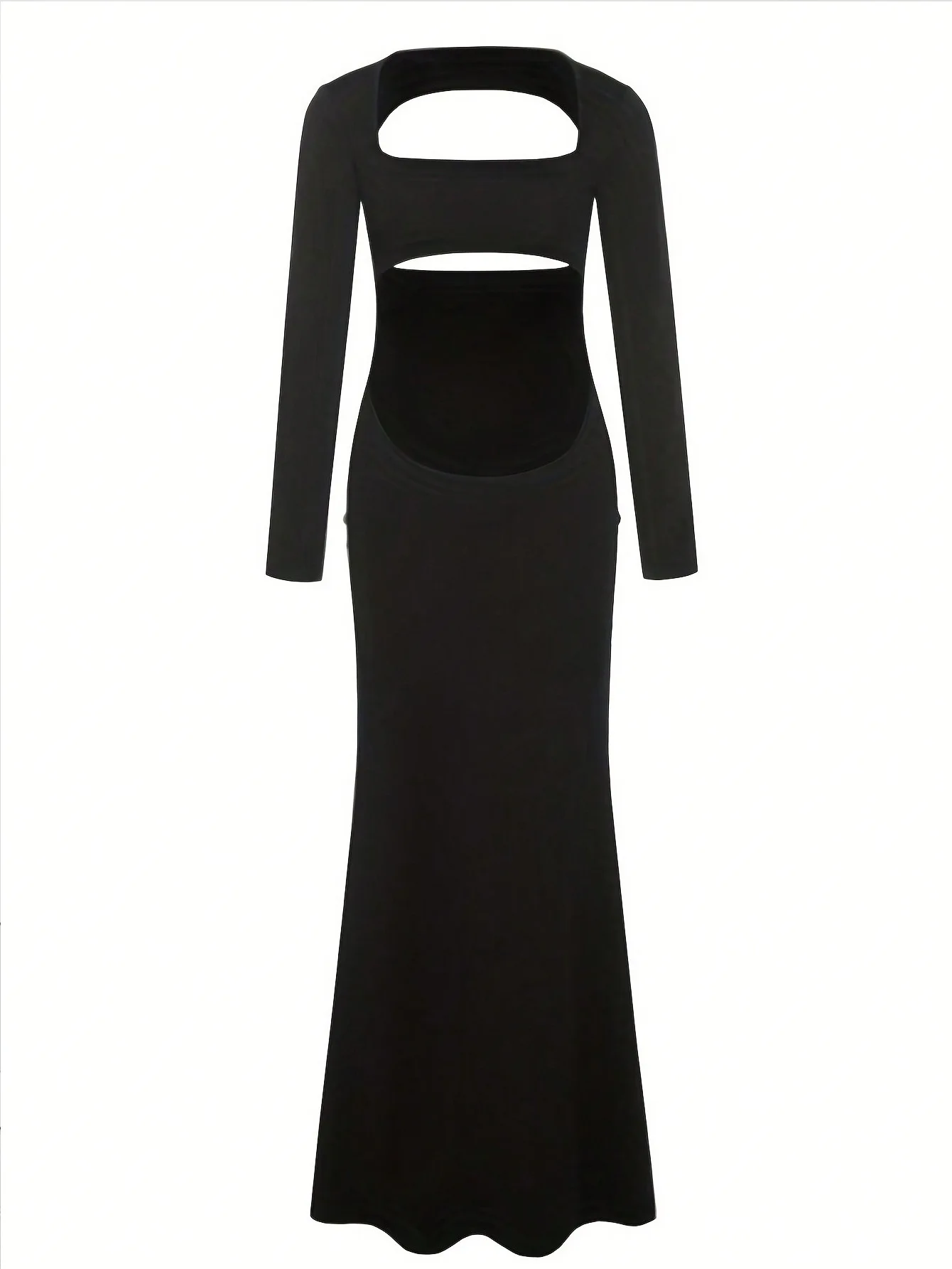 2025 우아한 임부복 사진 촬영 드레스 신축성 있는 피쉬테일 이브닝 가운 오픈 백 배꼽 노출 플로어 길이 드레스 임신부용