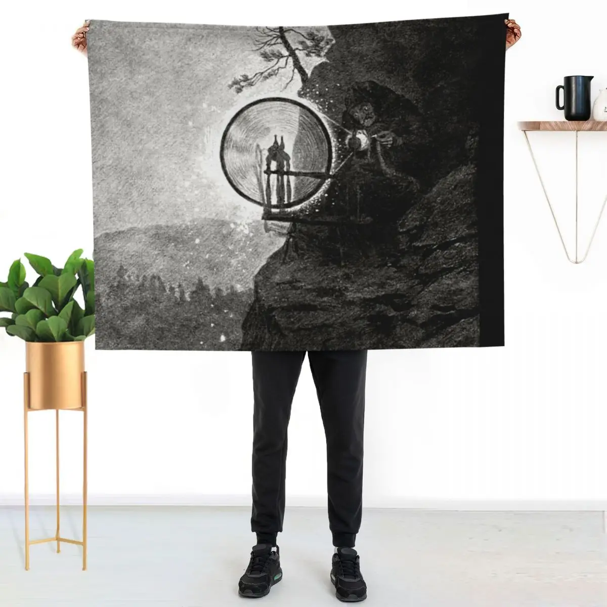 

Theodor Severin Kittelsen The Witch 1892 Throw Blanket Cozy Microfiber Throw Blanket for Home Bedroom