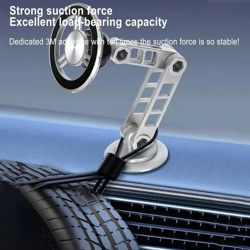 

Универсальный 360° ° Магнитный автомобильный держатель для телефона с вращением, поддержка приборного стола в автомобиле для iPhone 15, 14, 13, 12 Pro Max Samsung