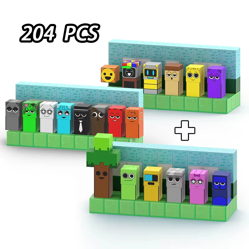 Bloco de construção magnético sprunki cubo magnético mina mundo conjunto presente do miúdo para menino menina crianças idade 3 + diy modelo stem sensorial musictoy