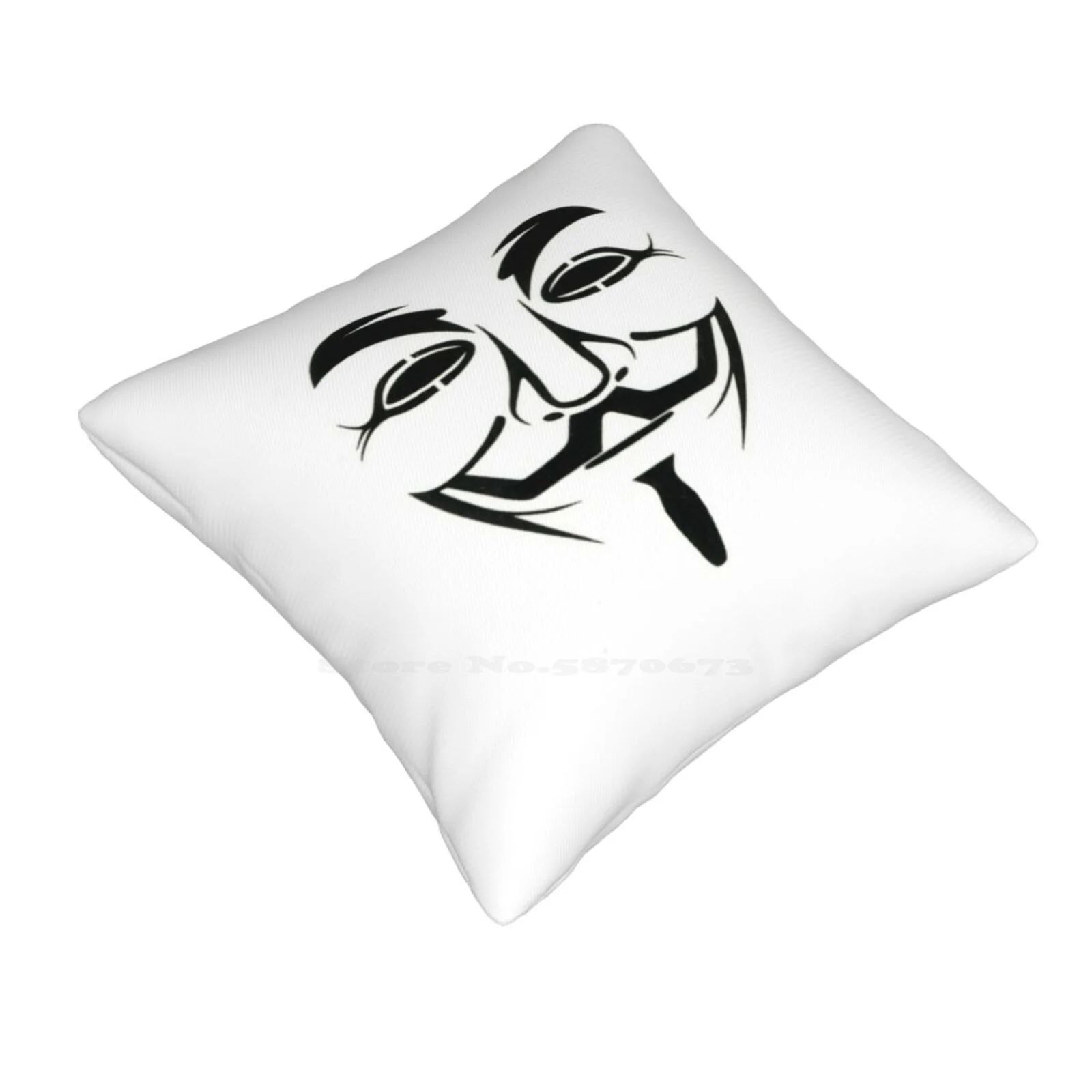 Xx Face , V For Vandetta Throw Cushion Pillow Cover Grandson Xx Logo Black White Indie Spotify Alternative Hip Hop Trap Music