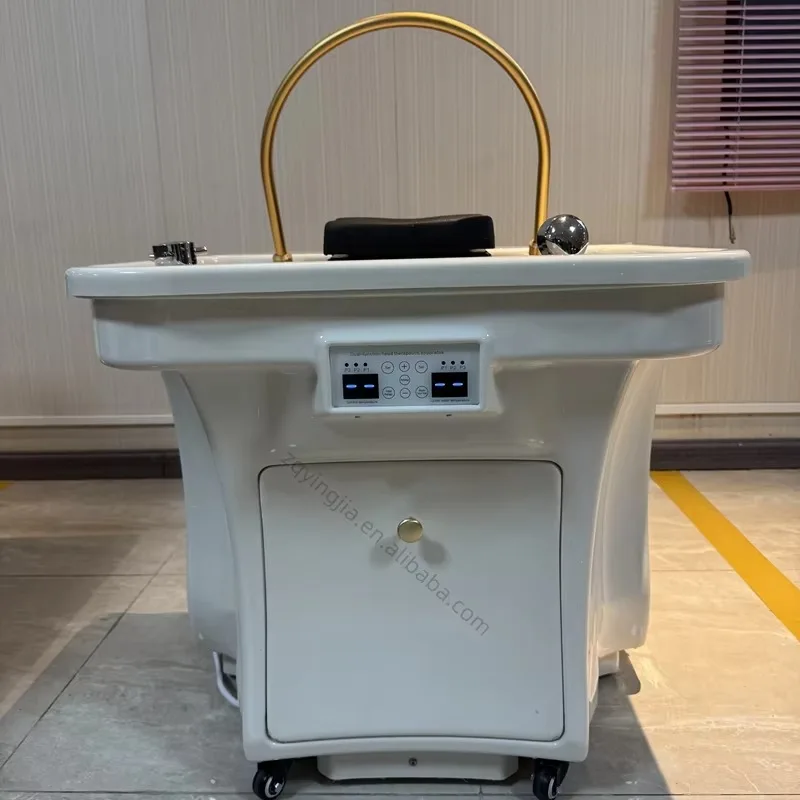 

Head Wash Mobile Waterfall Head Spa Sink Equipment No Plumbing Basin Japanese Portable Head Spa with tank