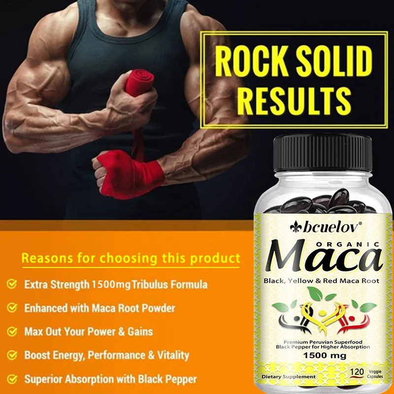 Energy Booster Maca Root Extract Men\'s Endurance Boosting Supplement - Strength Support Muscle Energy Supplement