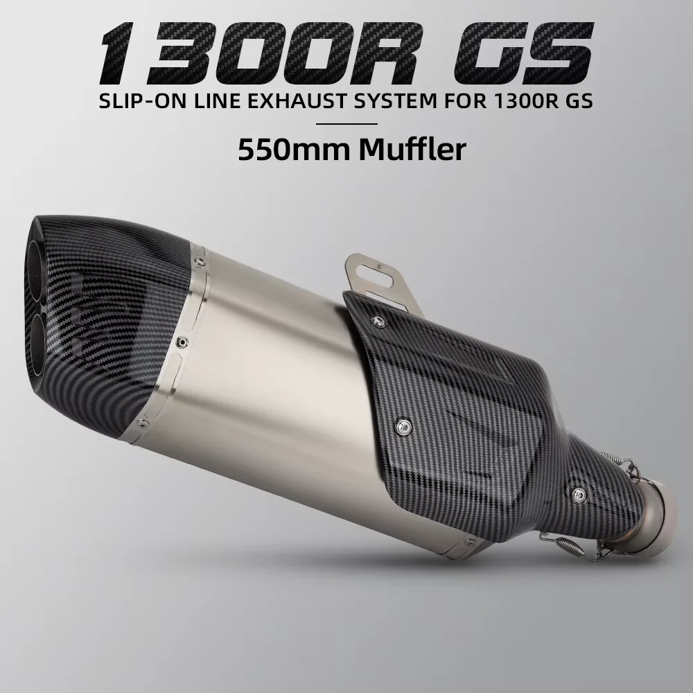 

Motorcycle Exhaust Escape System Connector Middle Link Pipe Muffler with Cover Slip On For BMW R1300GS R1300 GS Adventure