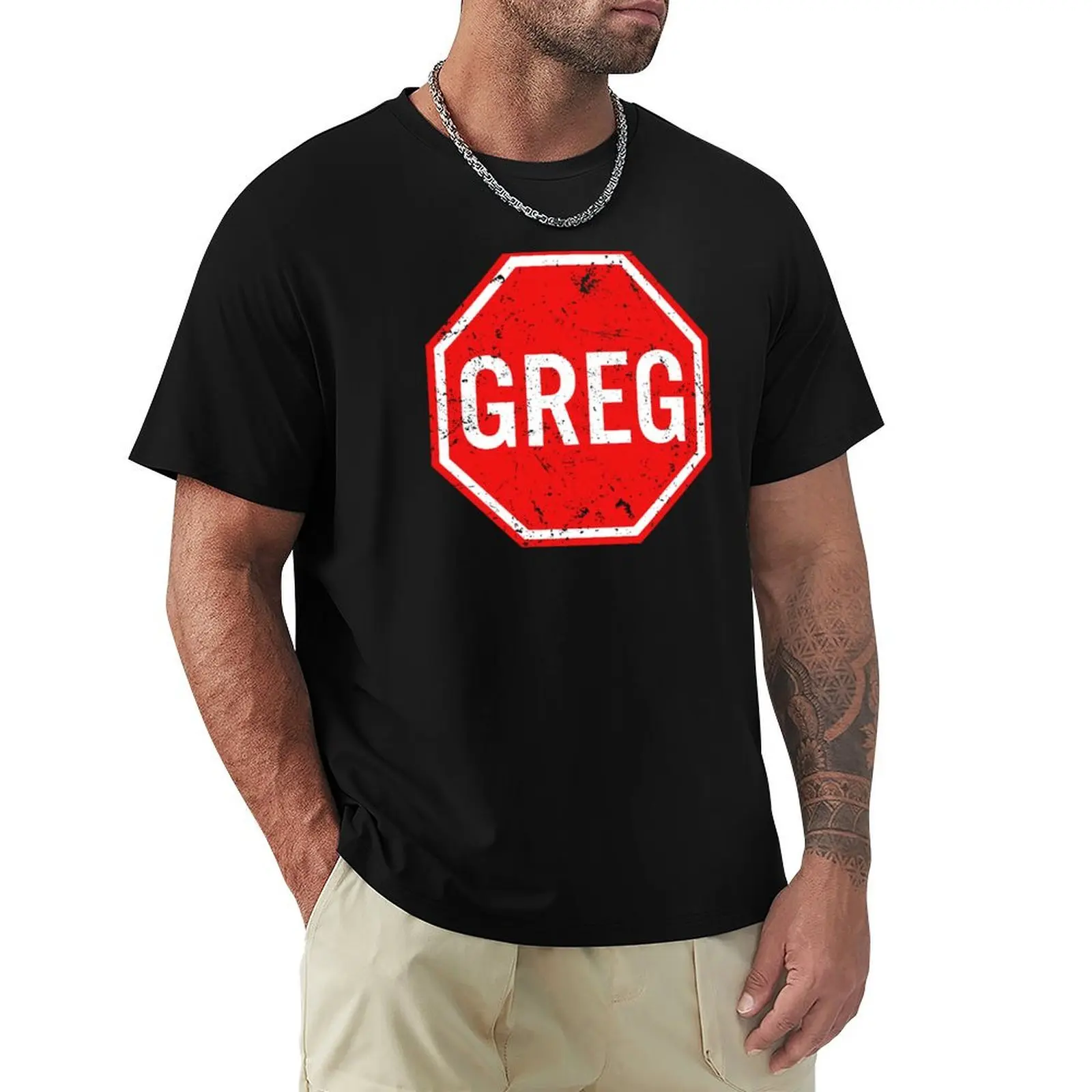 Greg! The stop sign T-Shirt Ultra Soft Breathable Tee Top