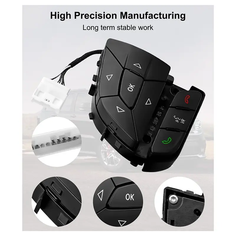 Classic-For Jeep Grand Cherokee Dodge Durango 14-2021 Left Steering Wheel Audio Control Switch 68245341AA 68245341AB 68245341AC