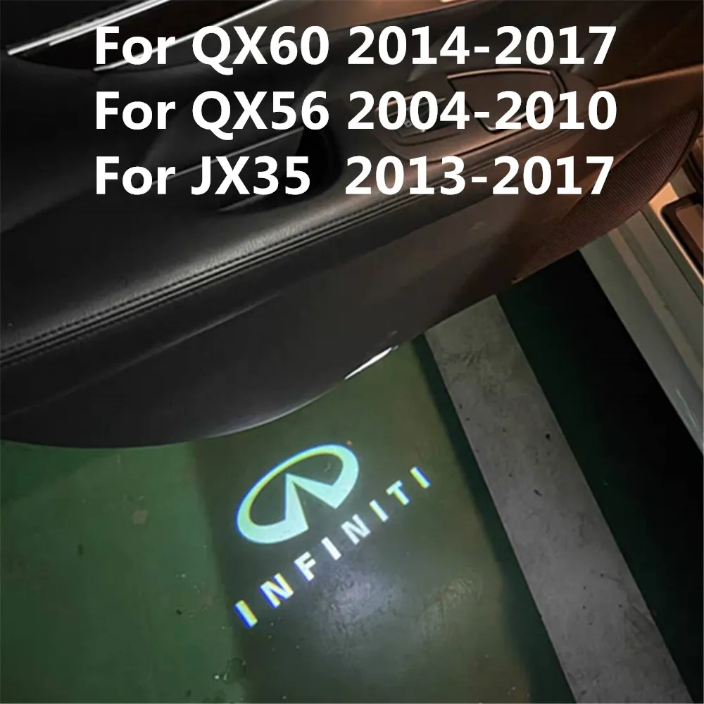 2X For Infiniti QX60 QX56 JX35 2013 - 2017 2014 2015 LED Car Door Logo Ghost Shadow Projector Warning Welcome Light Accessories