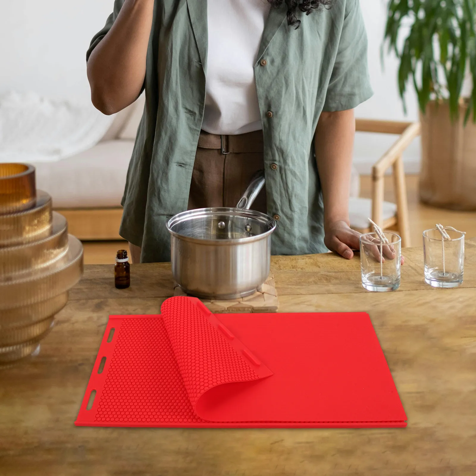 Honeycomb Wax Sheet Mold DIY Making Supplies Durable Reusable Easy Clean Lightweight Portable Bright Colors