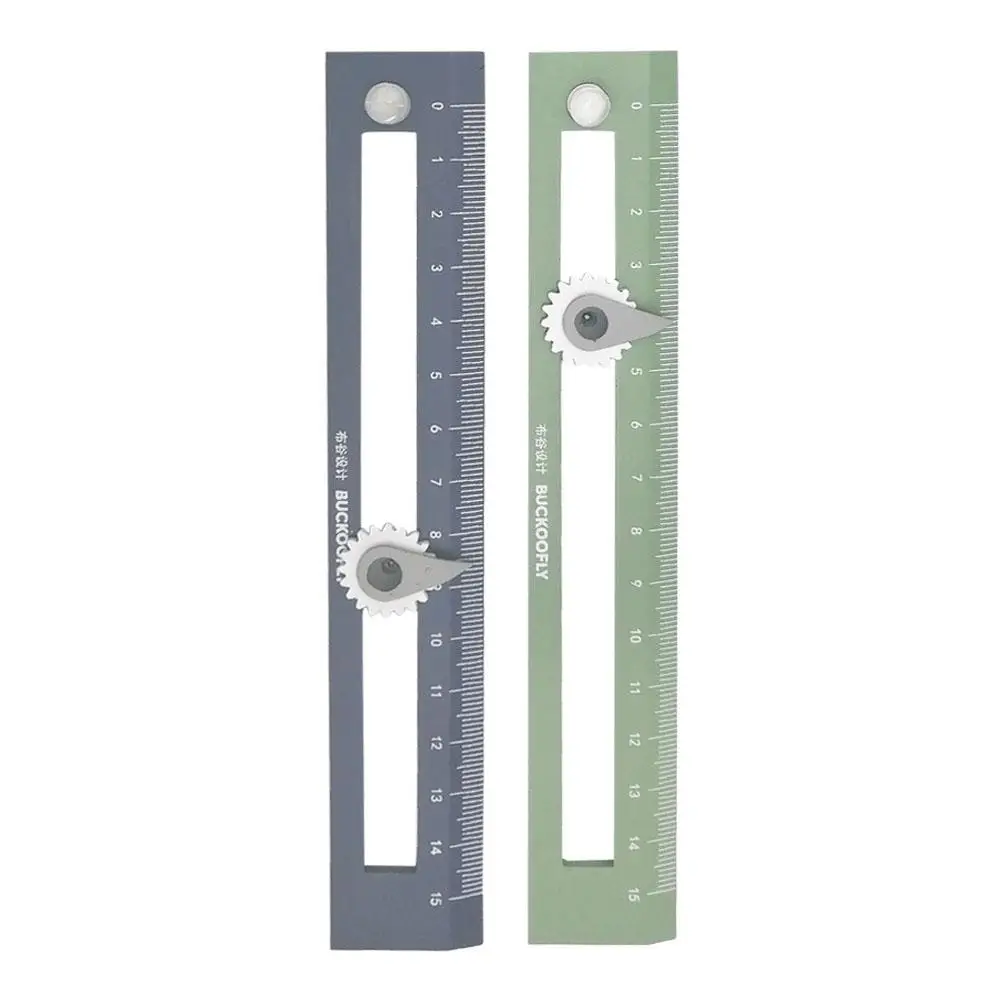 Plastic Compass Ruler 2 Pcs Students Stationery Measuring School Drawing Multipurpose Office Integrated Straightedge Circle
