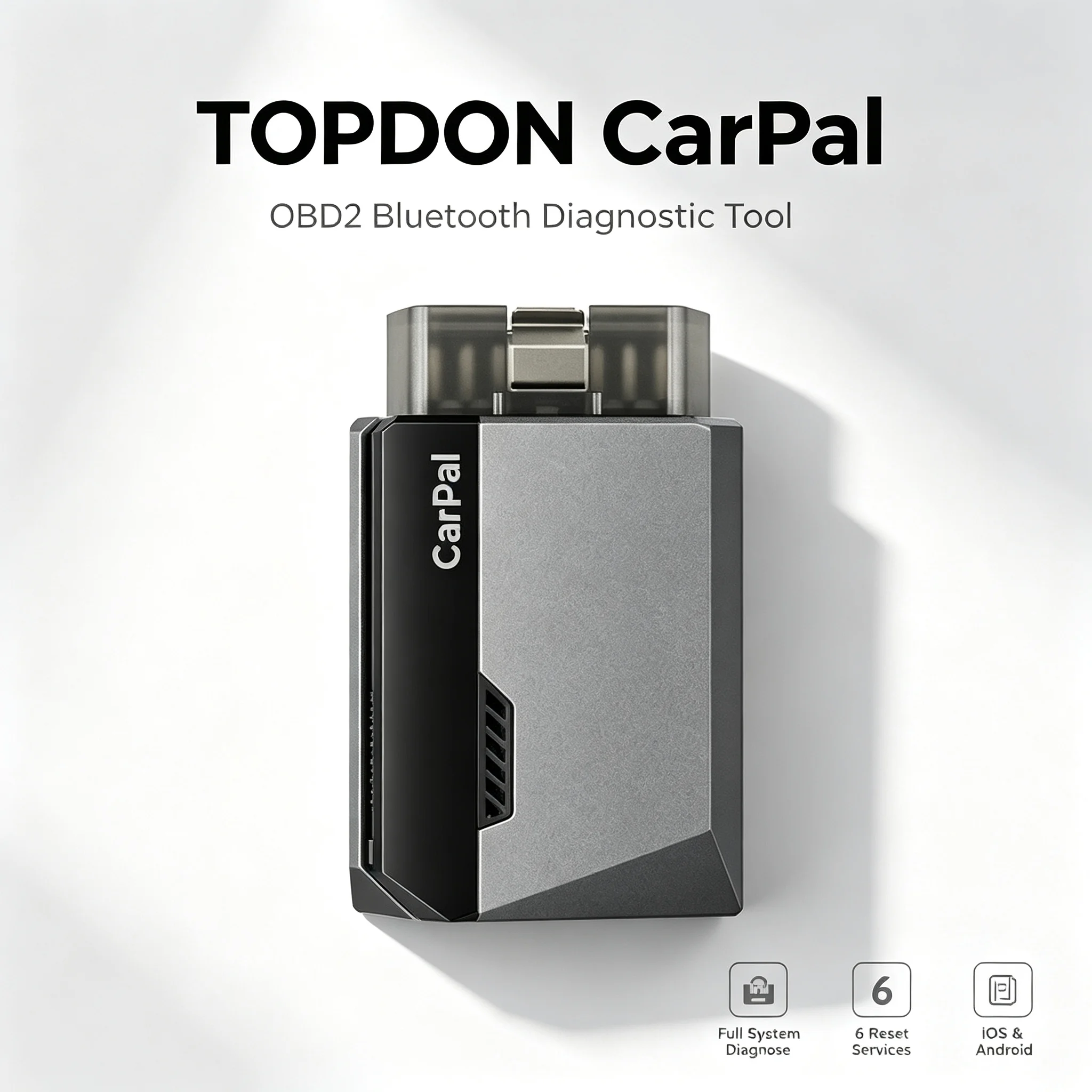 TOPDON CarPal OBD2 Scanner Bluetooth Full System Diagnostic 6 Resets Oil EPB BMS TPMS DPF Battery Test Code Reader iOS Android