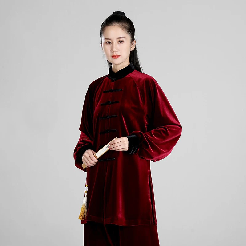 Kun Master Thicken Velvet Taichi Uniform Winter Martial Arts Suit Kung Fu Clothes Taiji Unisex