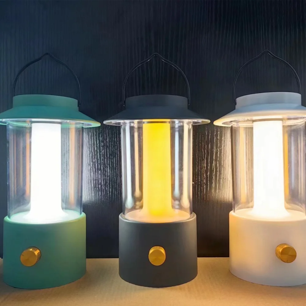 Veilleuse de Camping Rechargeable, Éclairage d'Extérieur Vintage, Lumière d'Ambiance, Lumières d'Urgence Domestique