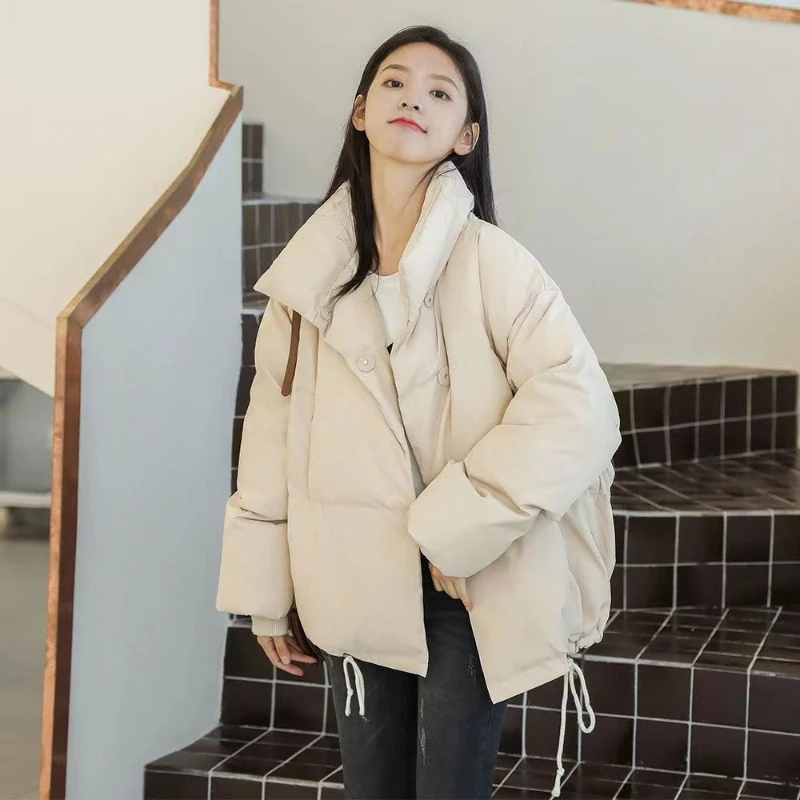 Manteau court en duvet pour femme, veste bouffante ample de Style coréen, isolé thermique, vêtements d'extérieur à la mode, nouvelle collection hiver 2025
