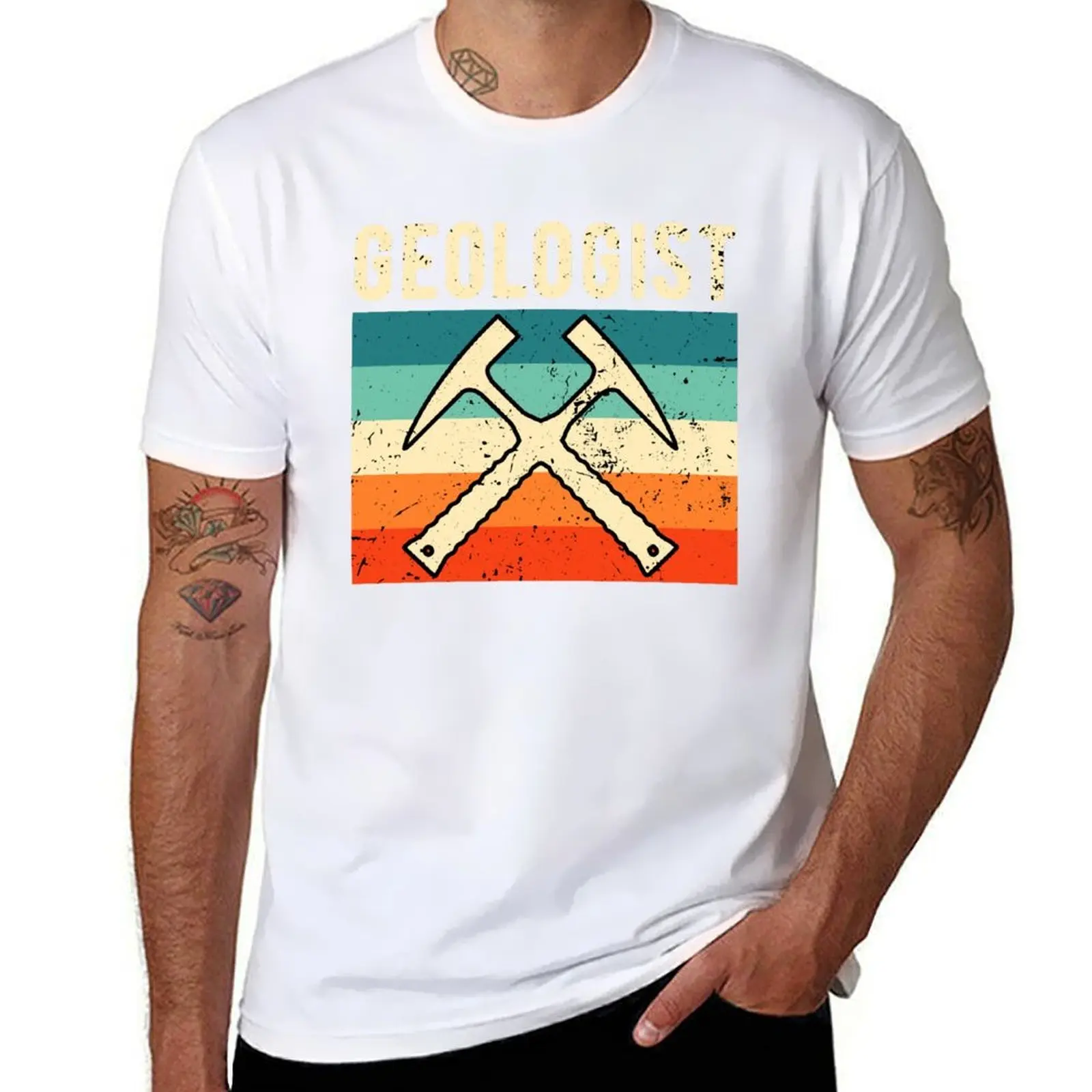 

Retro Vintage Geology Geologist T-Shirt cotton t shirt man t shirt custom print T-Shirt
