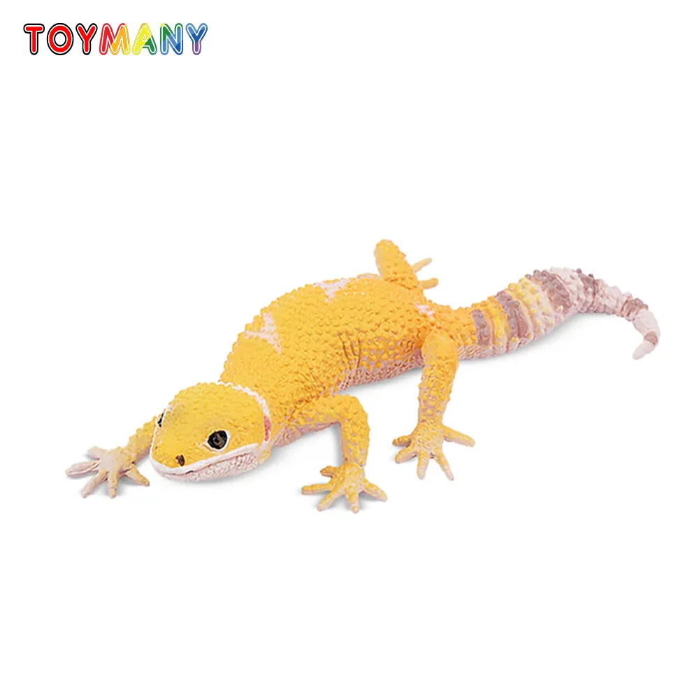 

Toymany Simulation Leopard Gecko Reptile Animal Model Toy Mini Figures Dolls Action Figurines Toys Children Gift Cake Decoration