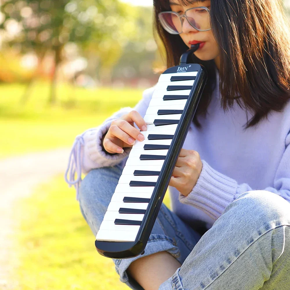 Irin melódica 32/37 teclas teclado de piano boca órgão gaita instrumento musical iniciante crianças presente educacional melódica