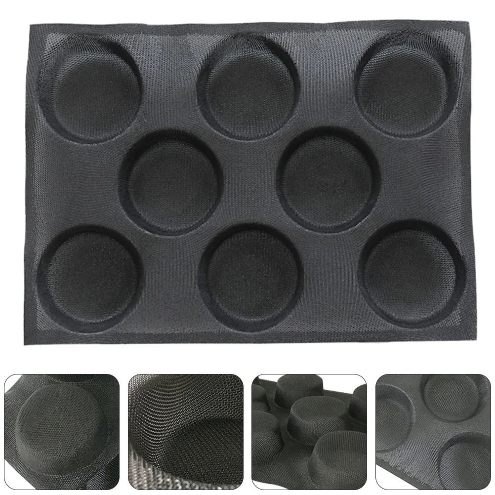 Pan Molds Silicone Bread Bun Baking Mold Burger Cake Forms Hamburger Loaf Pans Muffin Perforated Round Sheets Stick Non Fondant