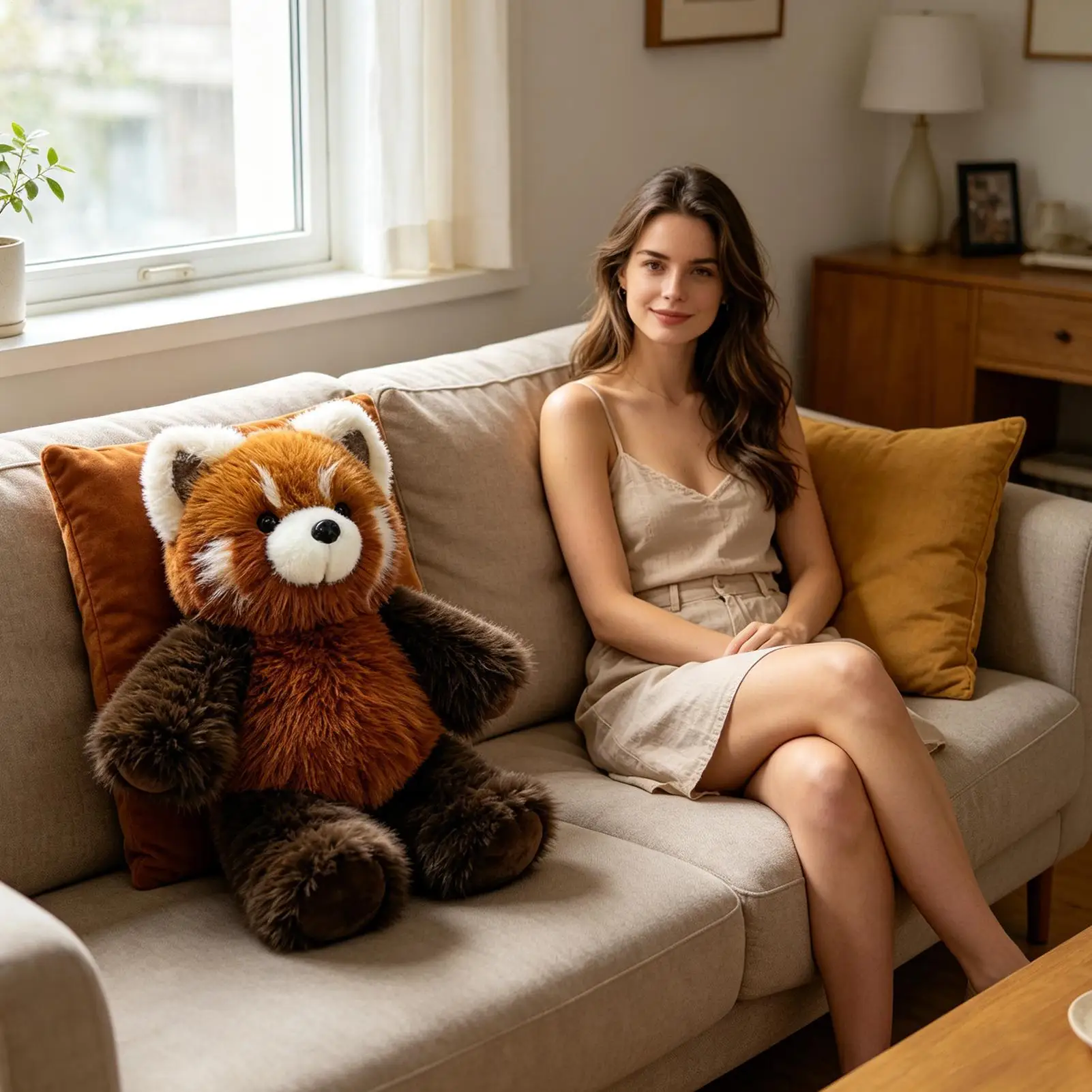 raccoon-plush-cute-soft-realistic-home-decor-55cm-animal-stuffed-toy-for-kids-adults-bedtime-couch-sofa-office-nursery-car