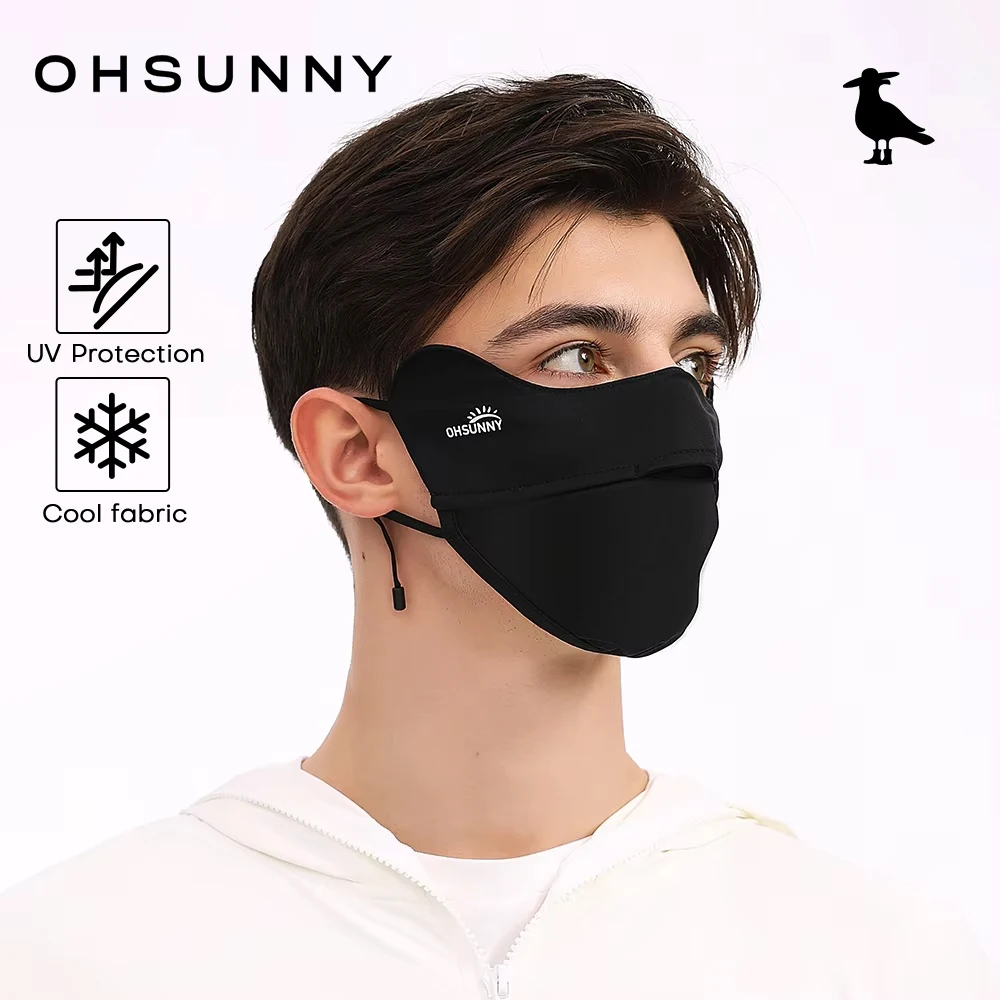

OhSunny Sun Protective Mask for Men Women,Summer Outdoor Reusable Washable Masks,Cycling Hiking UV Face Cover with Ice Feeling