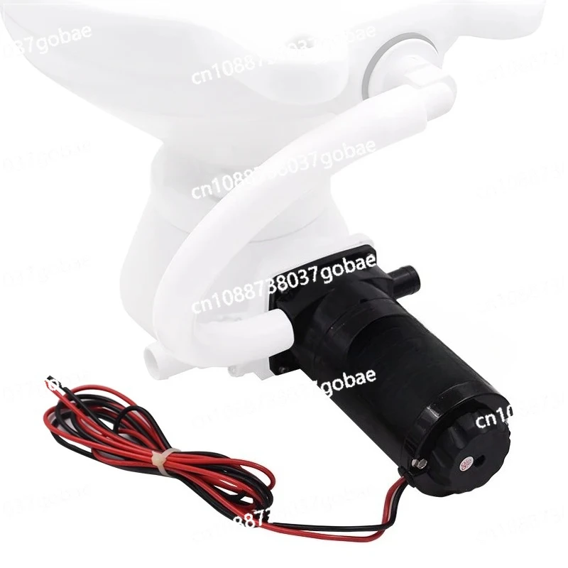 12V Horizontal Toilet  Mashing Sewage  Flushing Pump Equipped with Electric  Flushing Pump Flexible Impeller Open Flow 18.9LPM