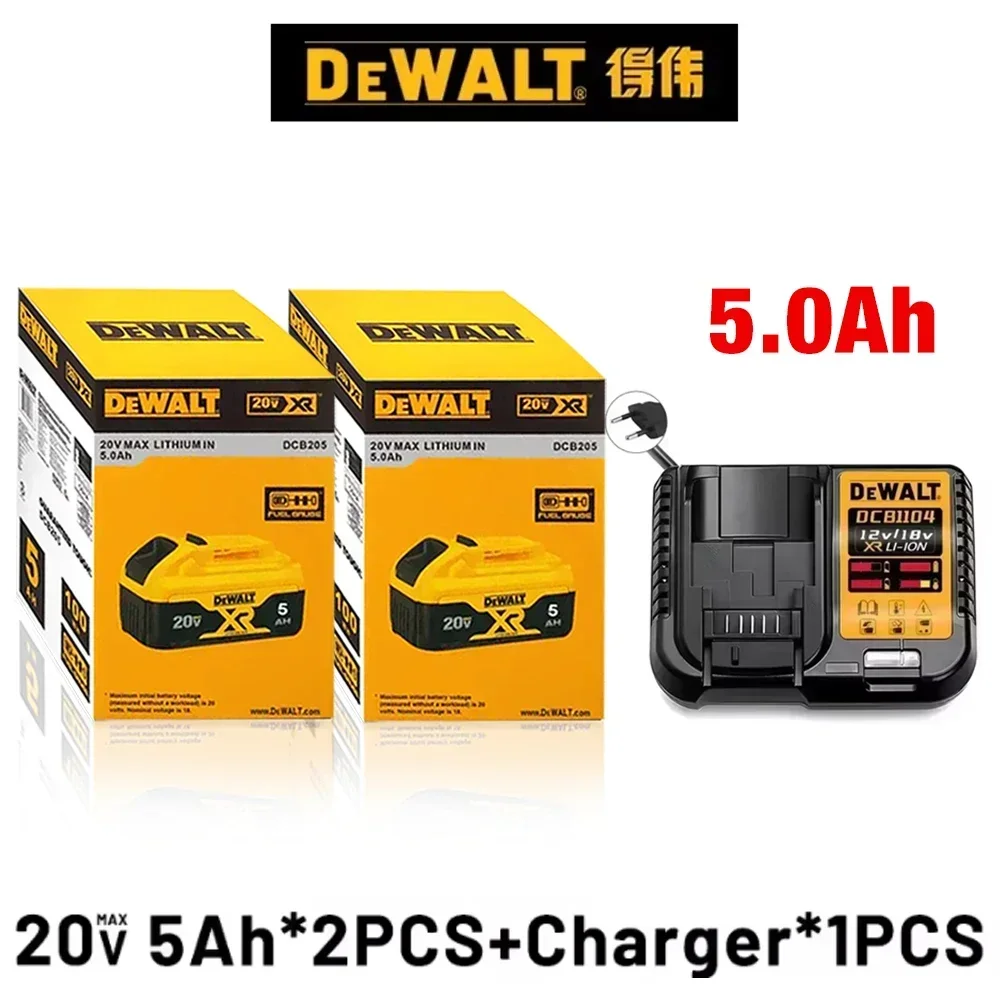 

100% Genuine Dewalt 20V Battery, 2AH 5AH 6AH Rechargeable Lithium Ion Battery, Dewalt DCB200 Power Tool Replacement Battery