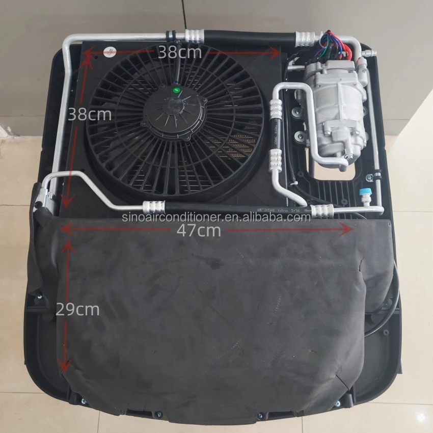 كامبر فان سليبر كابينة كهربائية 12 فولت نظام تكييف الهواء شاحنة وقوف السيارات 24 فولت 12 فولت مكيف الهواء #6