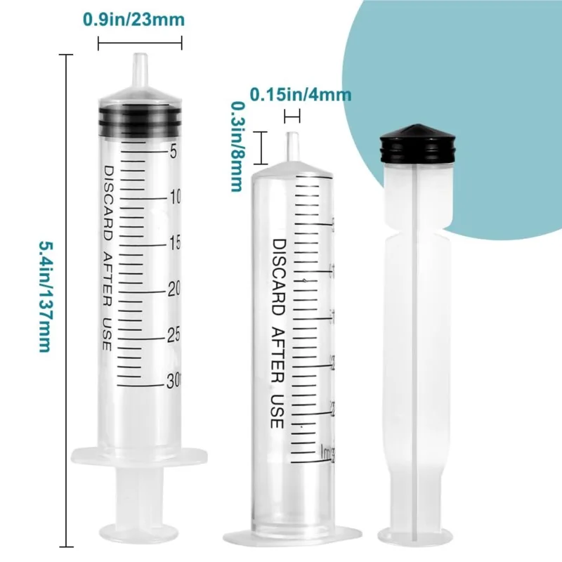 Without Needle Plastic 30ml Syringes Individually Packaged For Labs, Liquid Measuring Feeding Pets Oil Or Glue Applicator Tools