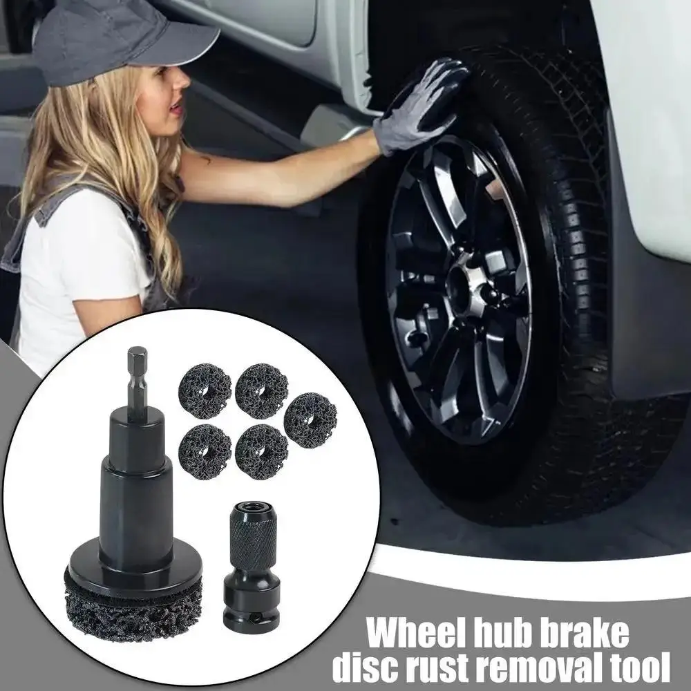 Professional Auto Wheel Hub Brush And Grinder Tool Kit - Brake Dust&Rust Removal Wheel Polishing Cleaner Set for Hub Maintenance