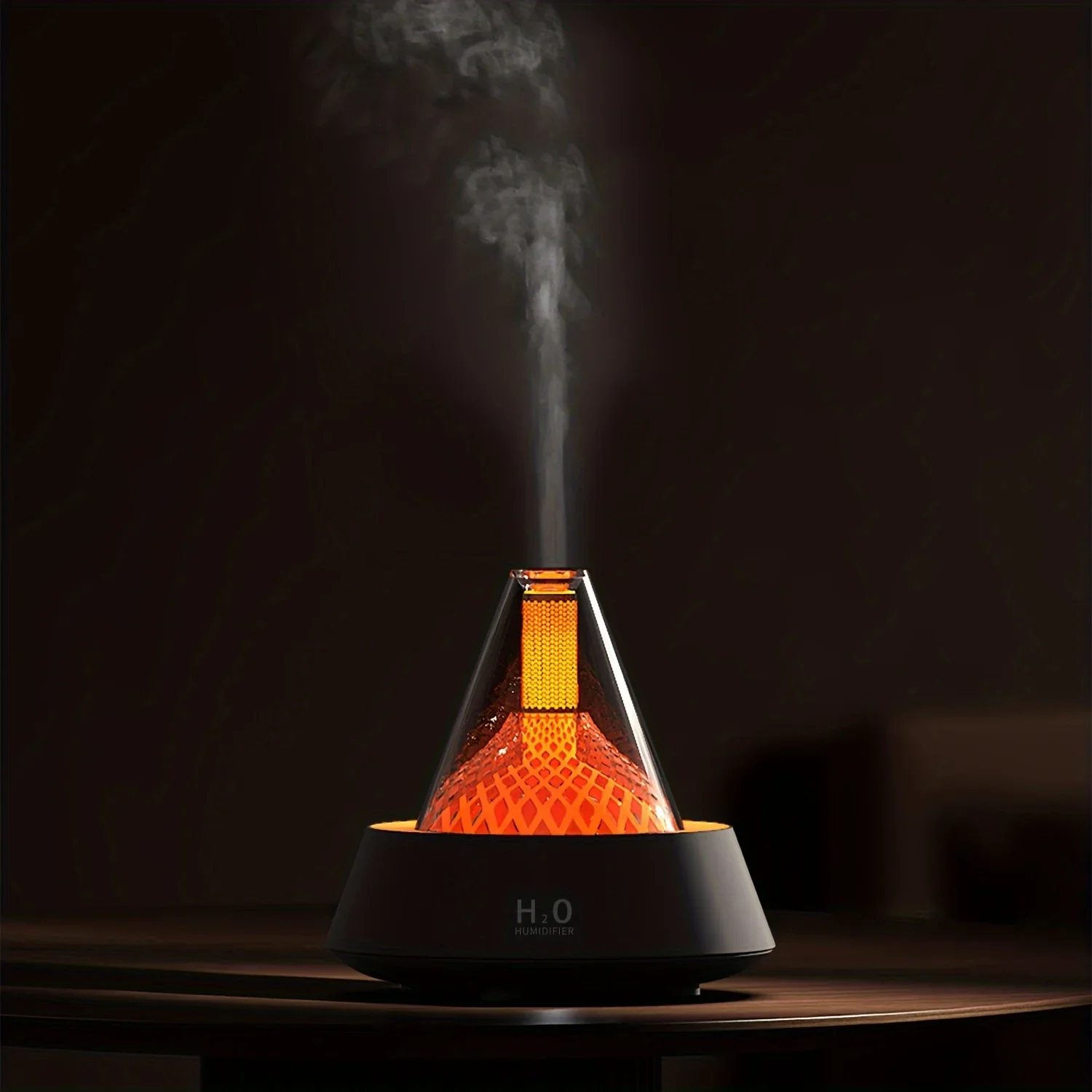 7 Color Simulation Volcano Aromatherapy Diffuser Home Automatic Spray Humidifier Plug in