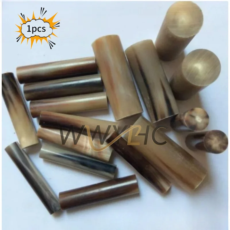 

Suitable for 1Pcs Natural Yak Horn Cylindrical Blank, DIY Making for Knife Handle, Bead, Board Finger