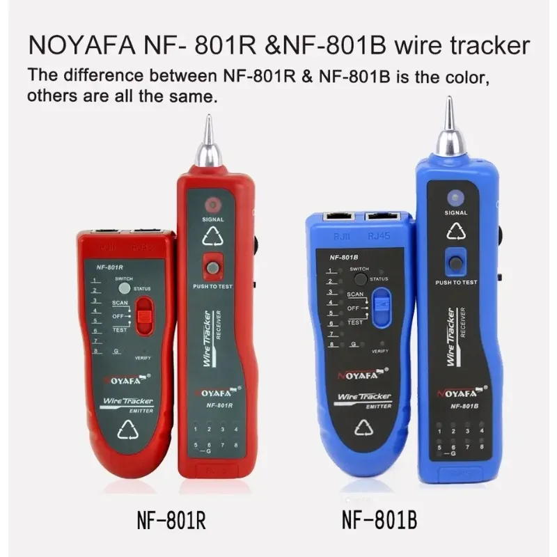 Noyafa NF-801R/B Network Finder Multi Functional Ethernet Cable Tester Wire Finder POE Live Line Patrol Instrument