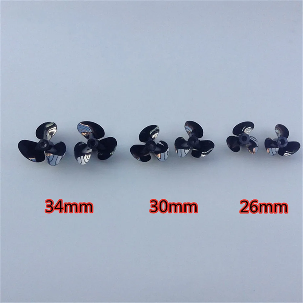 High-speed Full Immersion 3-blade Paddle 26MM 30MM 34MM CW CCW Propellers for RC Boat DIY Modification Accessories