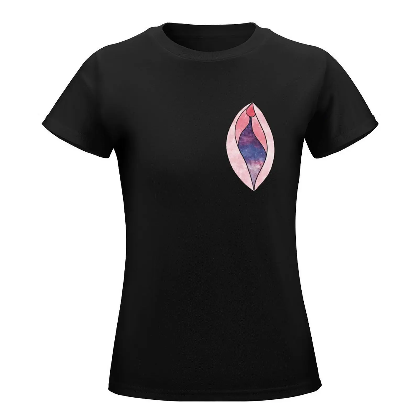 galaxy vulva T-Shirt summer tops graphics Woman fashion