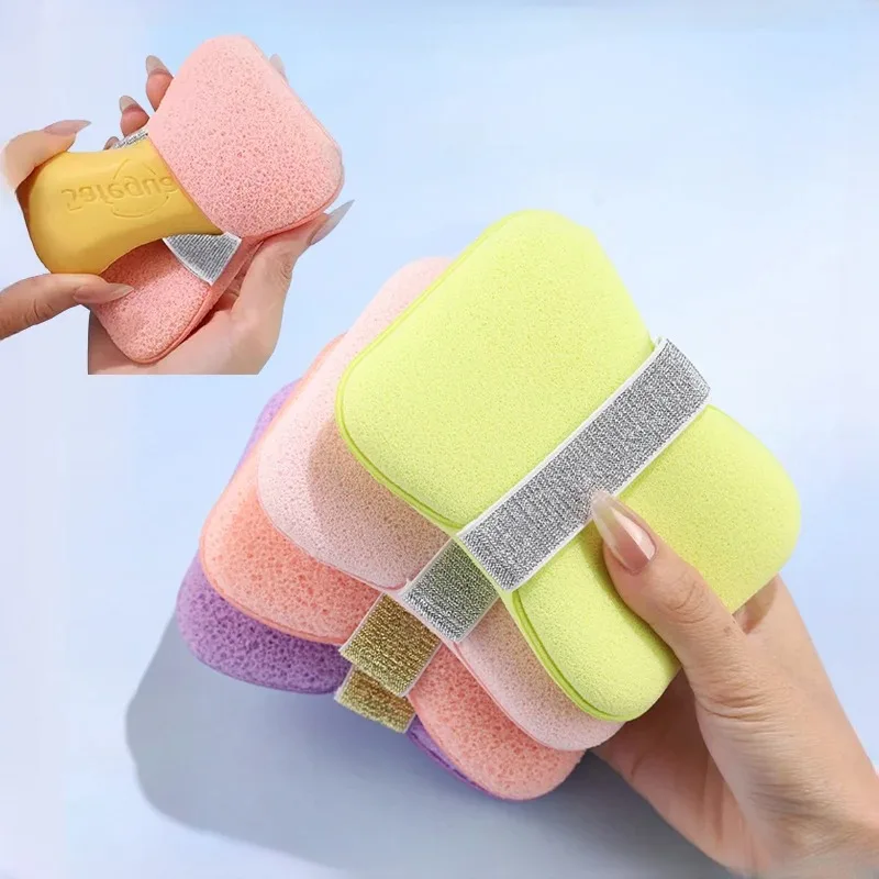 1/4PCS Schwamm Seife Tasche Bad Reinigung Schäumen Net Beutel Körper Peeling Wäscher Schwämme Bad Nylon Seife tasche