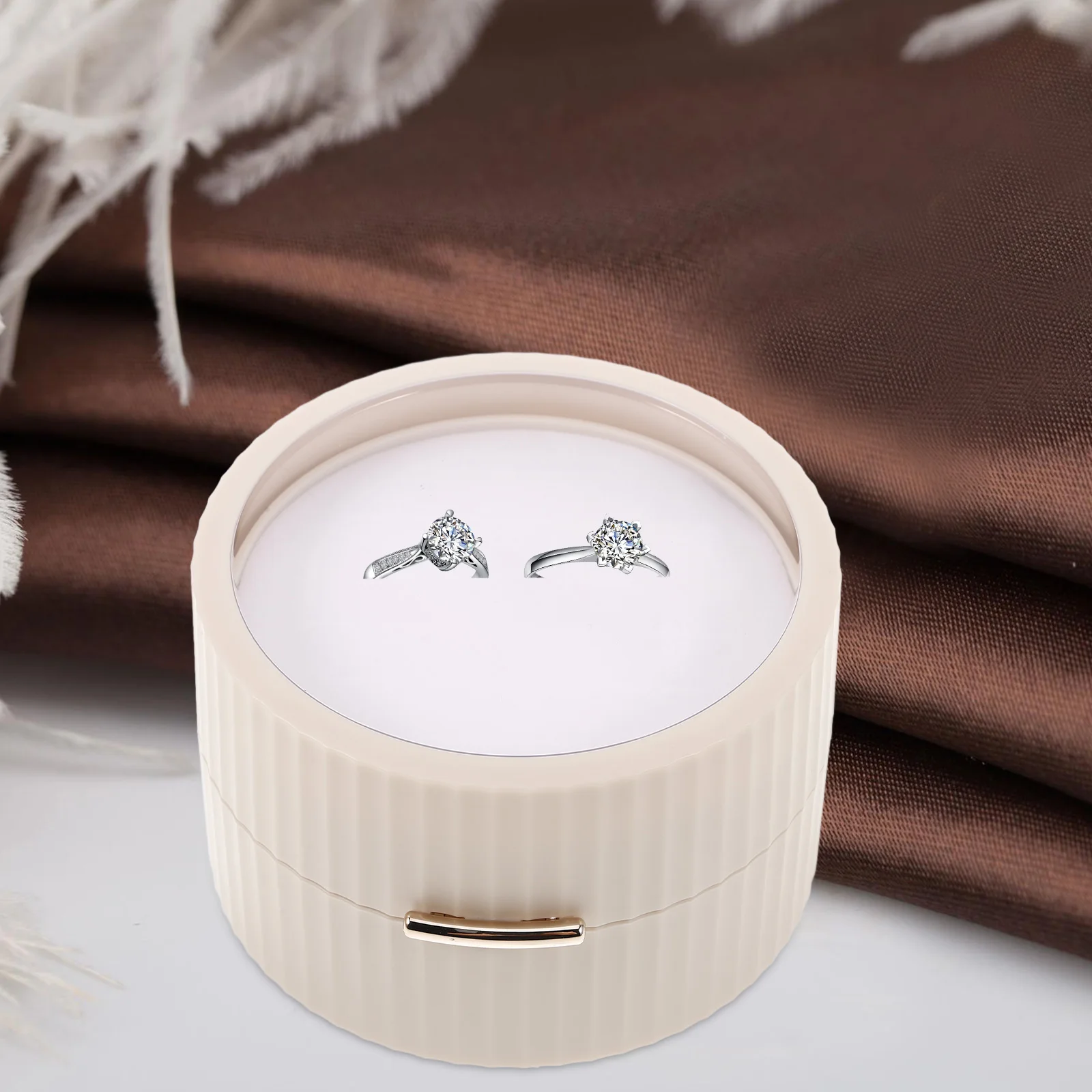 

Jewelry Box Small Storage Case Vanity Earring Boxes Accessories Container Fine Craftsmanship Multipurpose SpaceSaving Simple