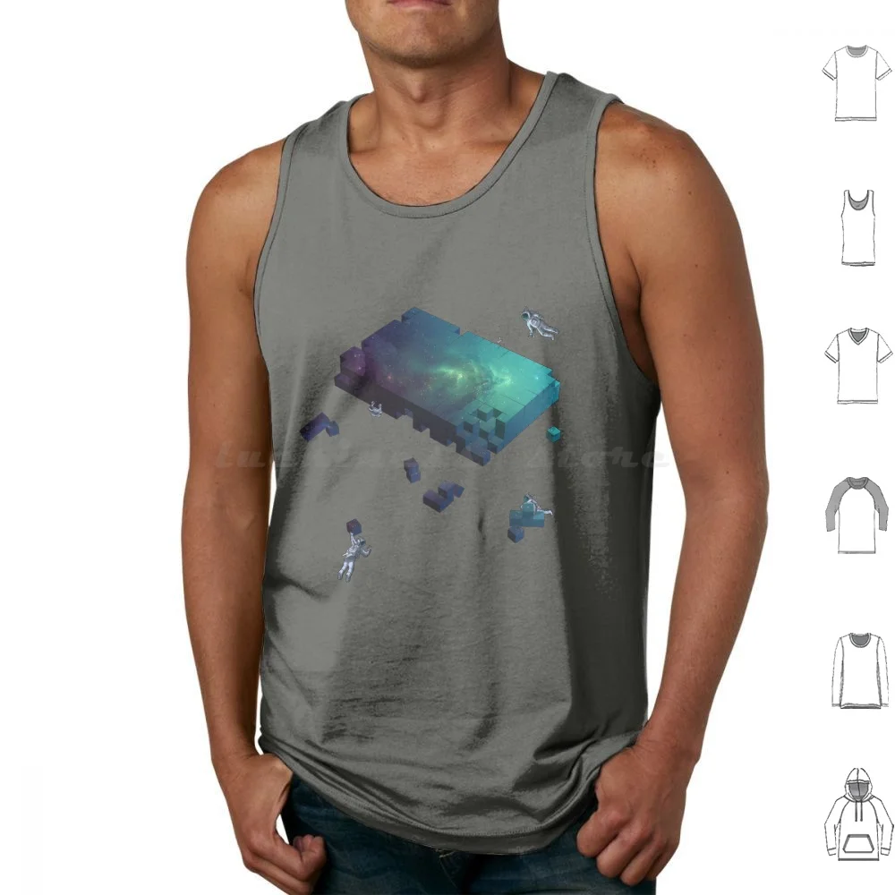 Constructing The Cosmos Tank Tops Vest Sleeveless Space Astronaut Galaxy Nebula Construction Comedy Humor 3d Future