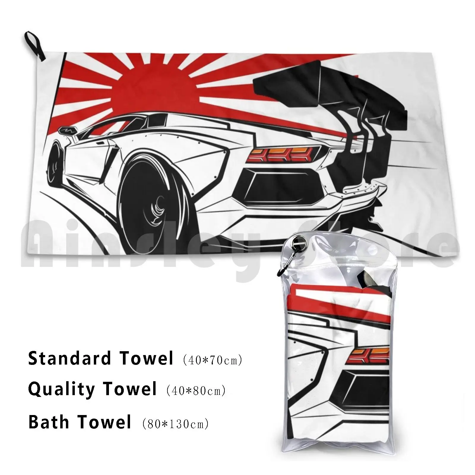 Wide Bull Custom Towel Bath Towel V12 V8 V10 R8 Rs Liberty Walk Germany Japan Motor Automotive Vector Car