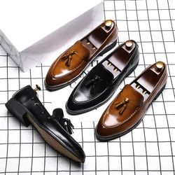Coiffeur Loafers Luxury Men Italiano Oxford Shoes for Men Office Dress Shoes Business Suit Slip on Shoes Men Erkek Ayakkabı