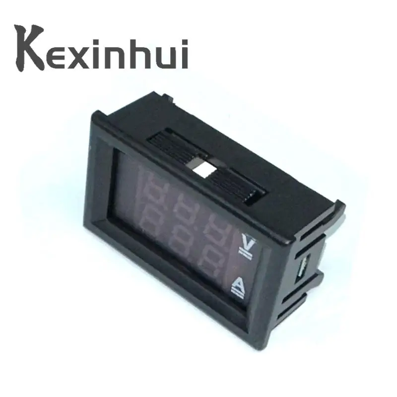 DC 0-100 в 10A Вольтметр Амперметр красный + синий светодиодный Ампер Двойной цифровой измеритель напряжения светодиодный дисплей Амперметр индикатор напряжения