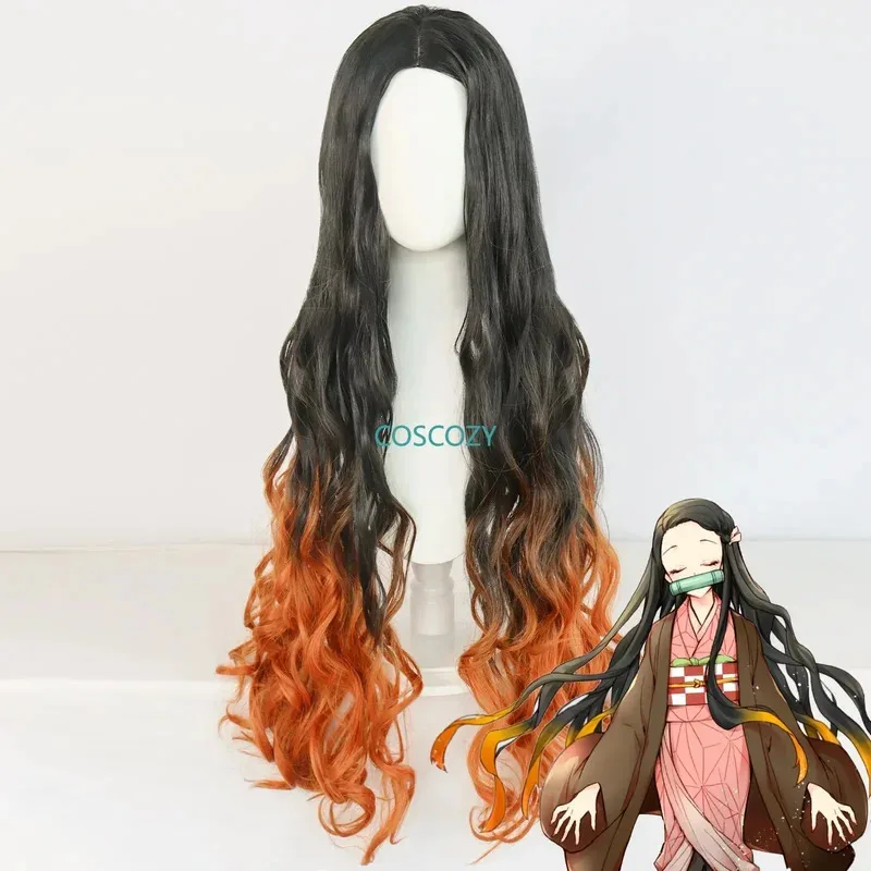 New Arrival Kamaado Nezukko Cosplay Costume Lady Girls' Birthday Costume Gifts New Nezuko Uniform Bamboo Wig Bag Pink Full Suit
