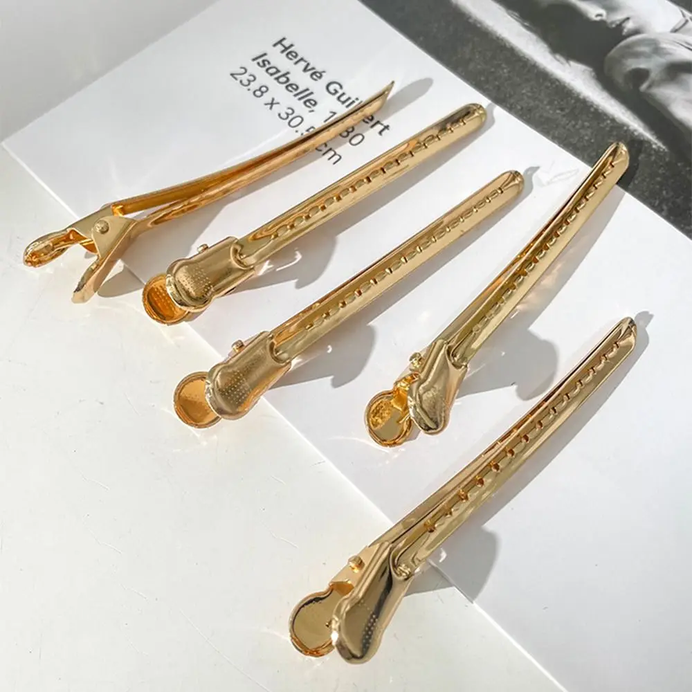 

20Pcs Simple Salon Hairpin Clamps 9.5cm Hair Care Hair Salon Fixed Clips DIY Stainless Steel Duckbill Fluffy Clamps Salon