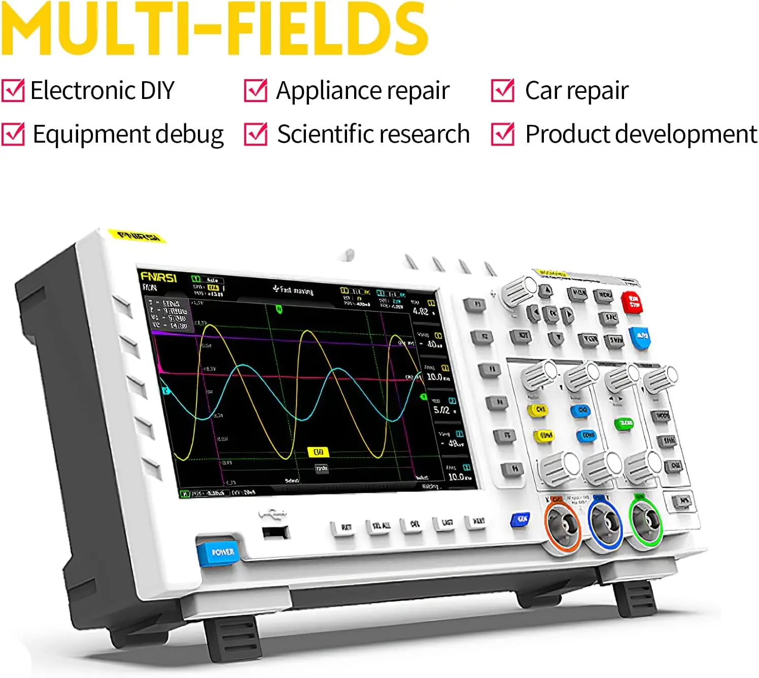FNIRSI 1014D PLUS Digital Oscilloscope 2-In-1 Dual Channel Input Signal Source 100MHz* 2 Analog Bandwidth 1GSa/s Sampling Rate