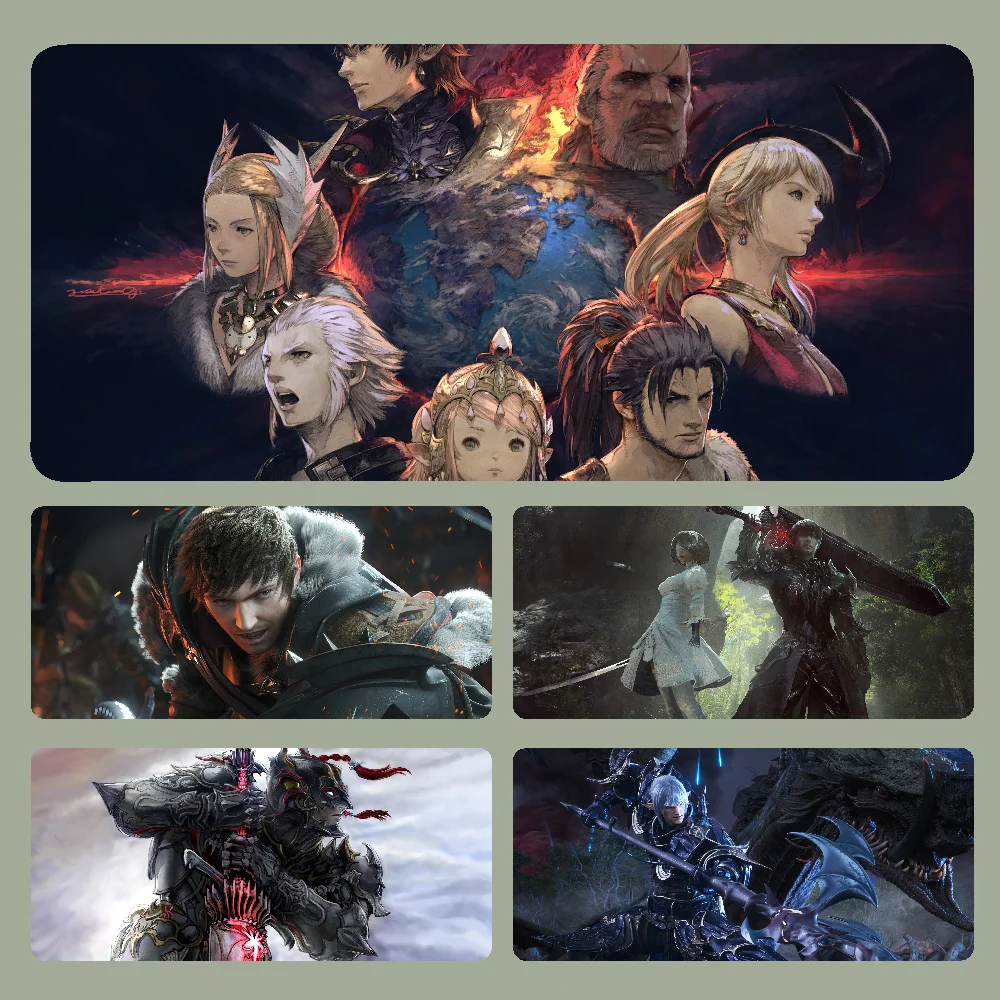 

F-FinalFantasy Mousepad Large Computer Gaming Accessories MousePads Desk Mats Anti-slip Laptop Soft Mouse Pad