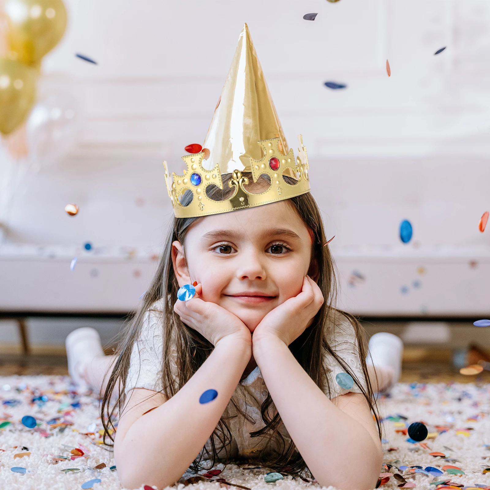 

4pcs Prince Crown Headband Plastic Kids Party Accessories Hairstyle Decorations Durable Elegant Costumes