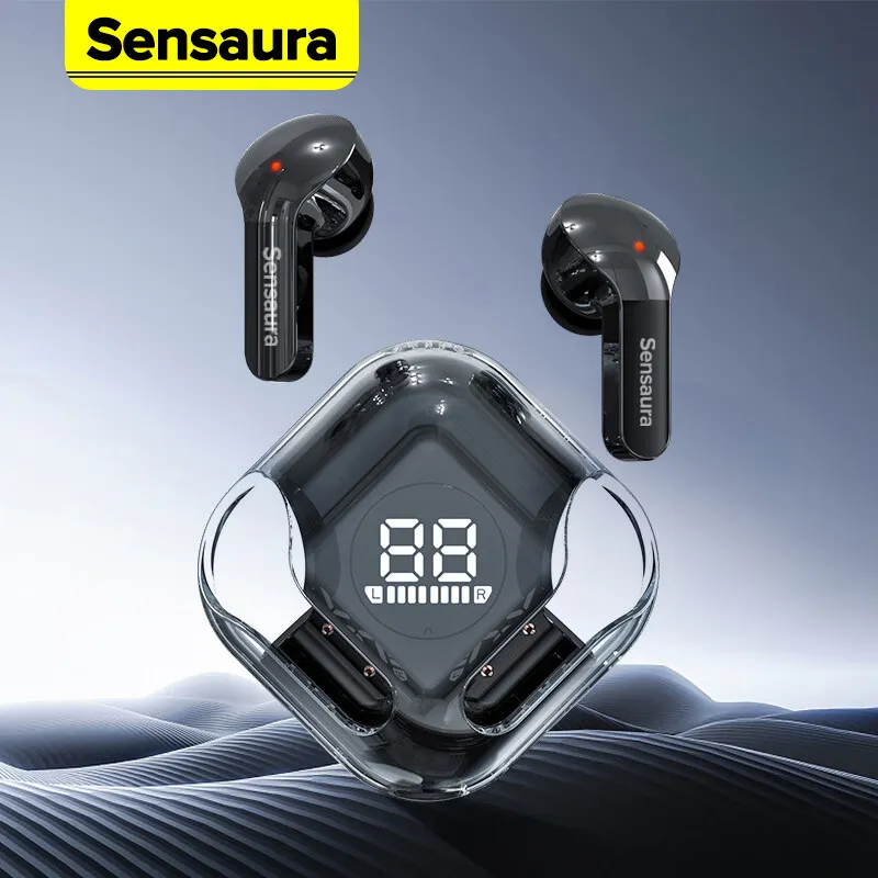 

Sensaura TWS Bluetooth Earphones Wireless Earbuds In-ear HiFi Stereo Original Headset Touch Control Noise Cancelling Headphone